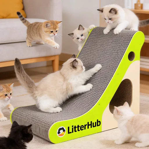 LitterHub® Feline Scratch Nirvana: Premium Cat Scratching Board – Your Kitty’s New Favorite Playground (Goodbye, Scratched Sofas!)