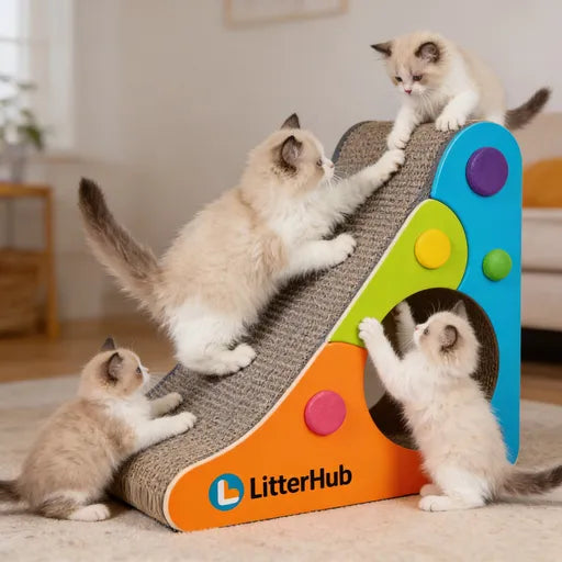 LitterHub® Cat Claw Kingdom: Durable Scratching Board – The Sofa-Saving, Purr-Inducing Haven for Your Feline Royalty!